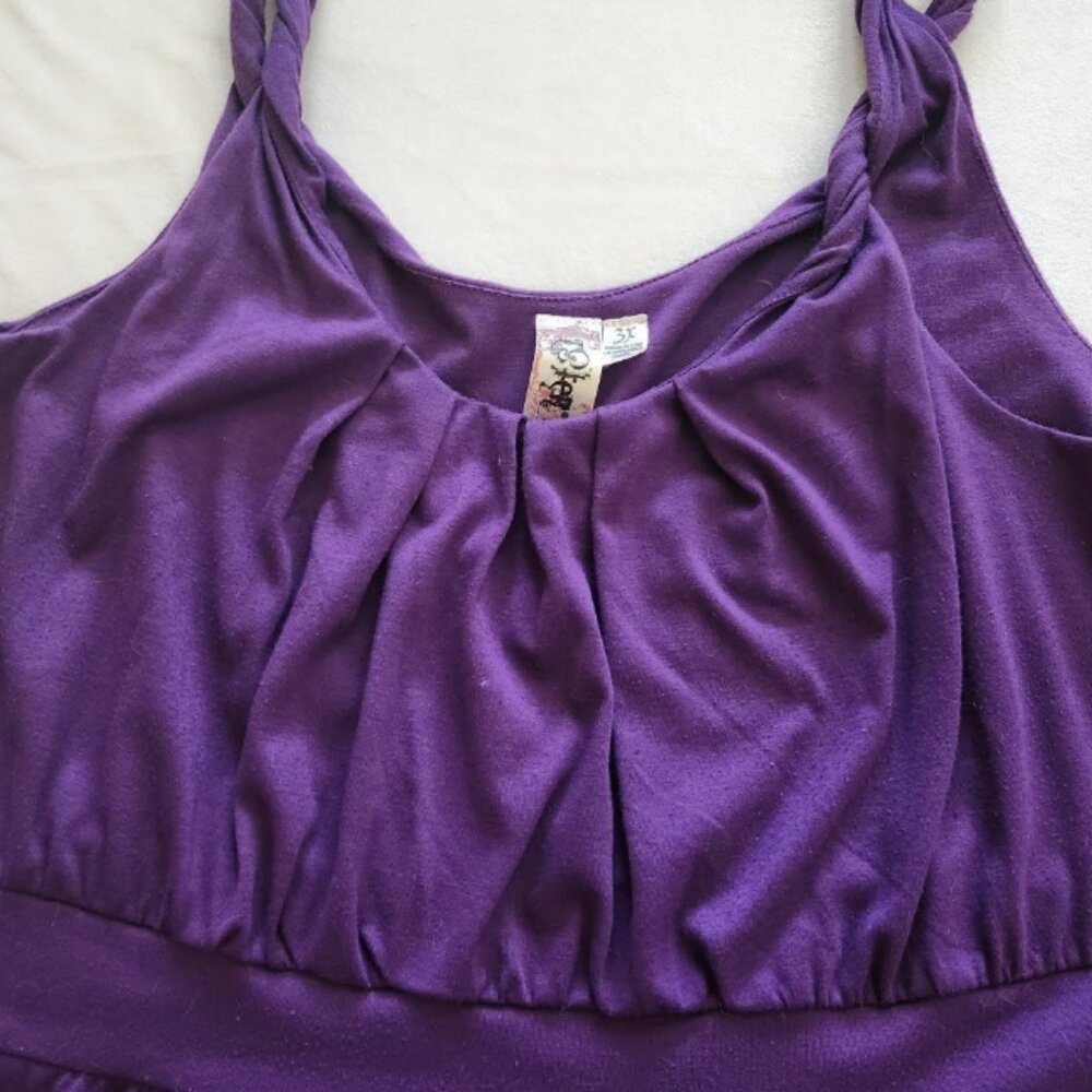Purple mini dress w/ pockets - Picture 3 of 4